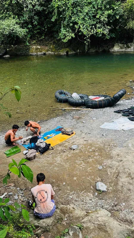 River tubing in Bohorok River, Bukit Lawang